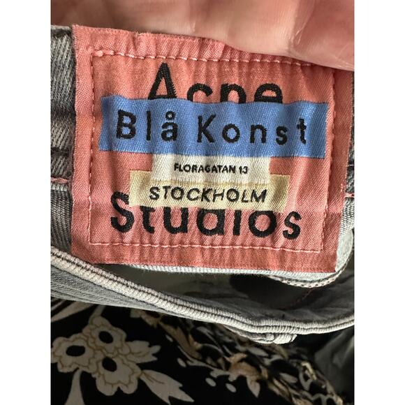 ACNE STUDIOS Bla Konst Peg Stone Grey Denim Jeans Skinny Made in Italy - 27 NWT - Picture 3 of 6